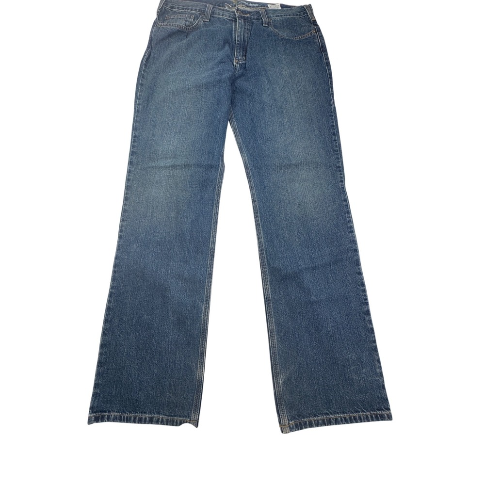 Carhartt Mens B320 WTB Relaxed Fit Straight Leg Jeans Blue Denim 36x34